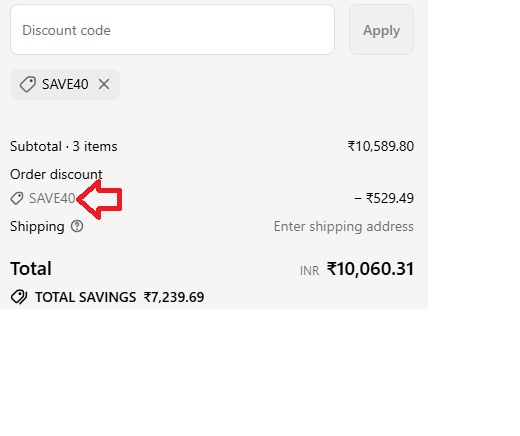 Coupon verification screenshot on JenniBag