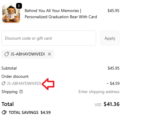Coupon verification screenshot on JesusPirit