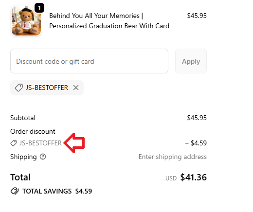 Coupon verification screenshot on JesusPirit