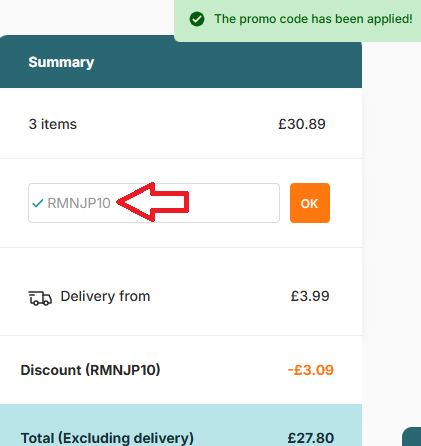Coupon verification screenshot on Jigsaw Puzzle