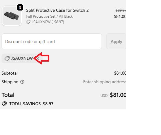 Coupon verification screenshot on JSAUX
