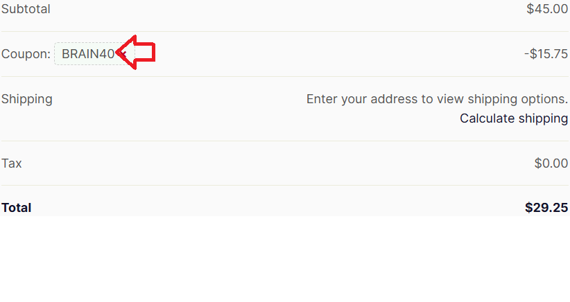 Coupon verification screenshot on Just Delta