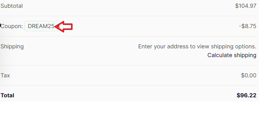 Coupon verification screenshot on Just Delta