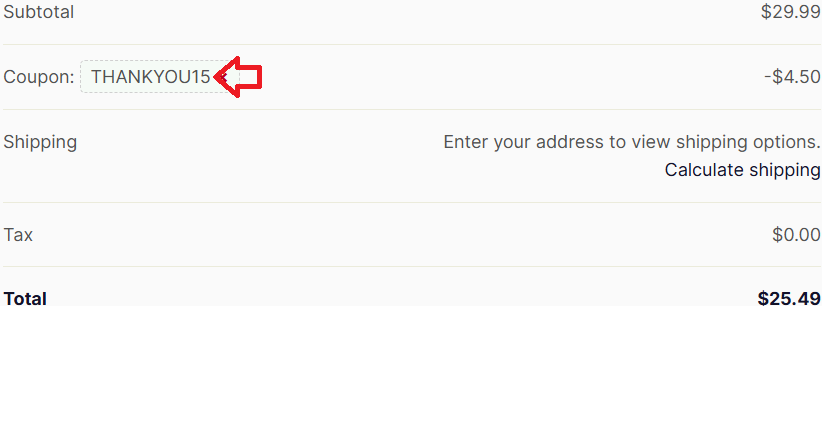 Coupon verification screenshot on Just Delta