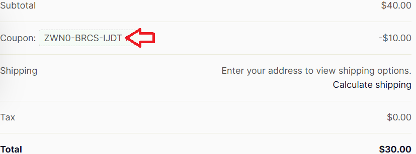 Coupon verification screenshot on Just Delta