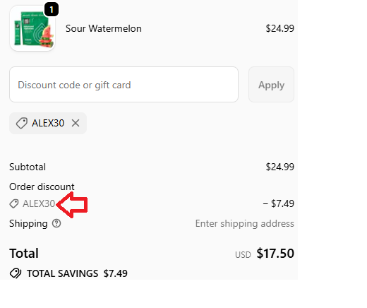 Coupon verification screenshot on Just Live
