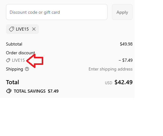 Coupon verification screenshot on Just Live