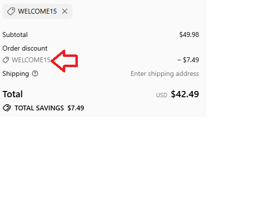 Coupon verification screenshot on Just Live