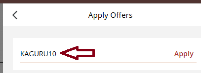 Coupon verification screenshot on Kama Ayurveda