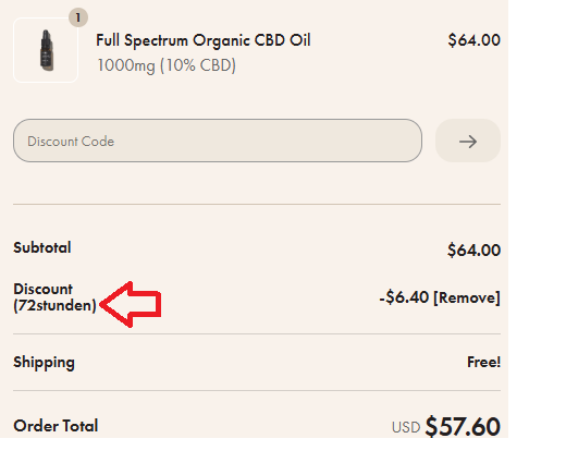 Coupon verification screenshot on Kiara Naturals