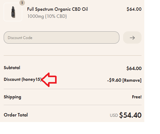 Coupon verification screenshot on Kiara Naturals