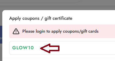 Coupon verification screenshot on Kindlife