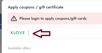 Coupon verification screenshot on Kindlife