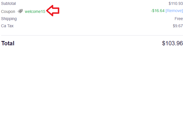 Coupon verification screenshot on Kratora
