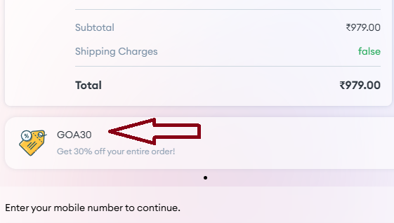 Coupon verification screenshot on Krishival