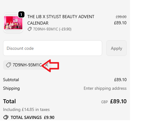 Coupon verification screenshot on Latest In Beauty