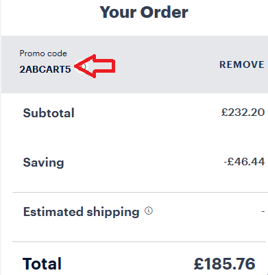 Coupon verification screenshot on Lavazza