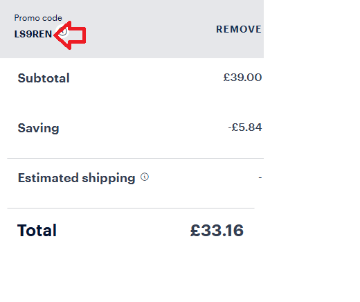 Coupon verification screenshot on Lavazza