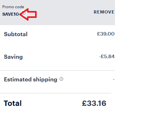 Coupon verification screenshot on Lavazza