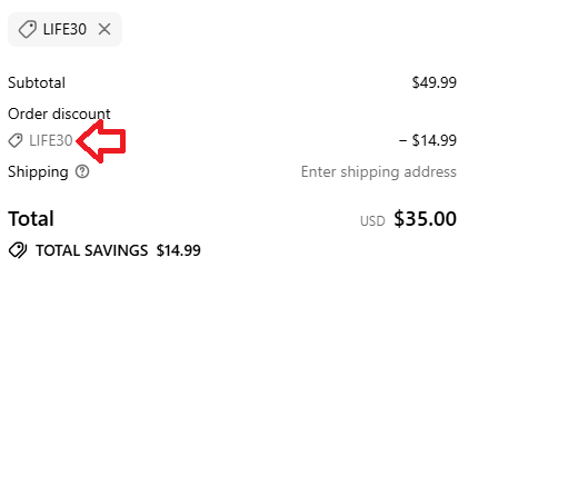 Coupon verification screenshot on Leaf Remedys