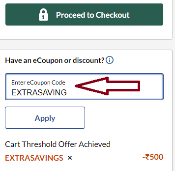 Coupon verification screenshot on Lenovo