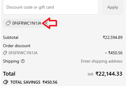 Coupon verification screenshot on Linsoul