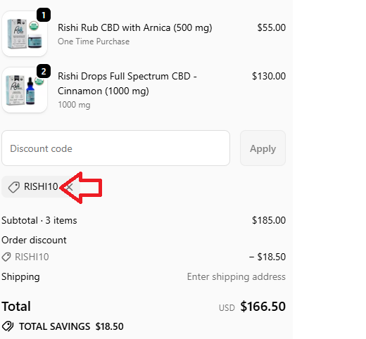Coupon verification screenshot on Live Rishi