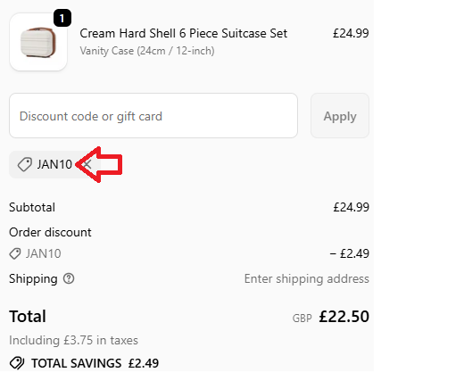 Coupon verification screenshot on Live X Maintain