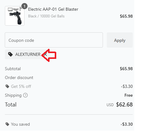 Coupon verification screenshot on LKCJ