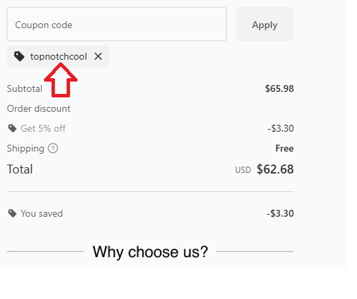 Coupon verification screenshot on LKCJ