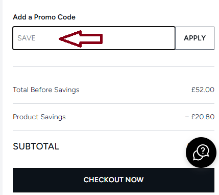Coupon verification screenshot on Lookfantastic