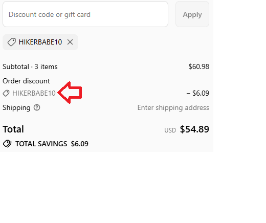 Coupon verification screenshot on Medical Gear Outfitters