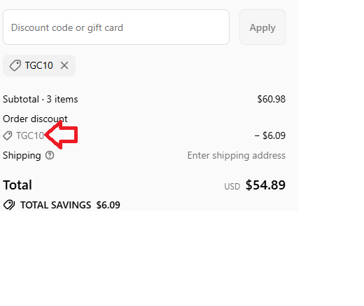 Coupon verification screenshot on Medical Gear Outfitters