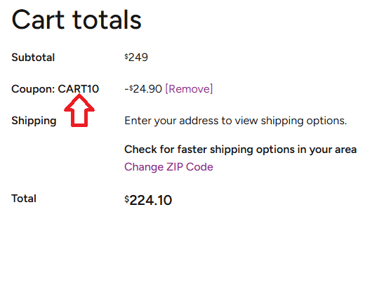Coupon verification screenshot on MyLab Box