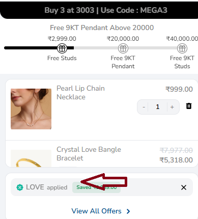 Coupon verification screenshot on Palmonas