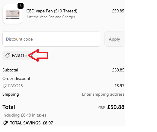 Coupon verification screenshot on PASO