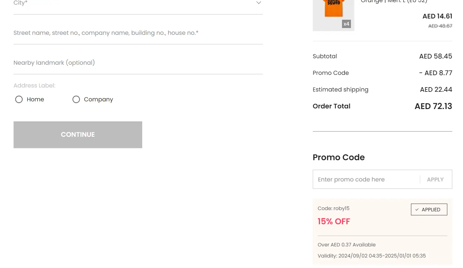 Coupon verification screenshot on PatPat