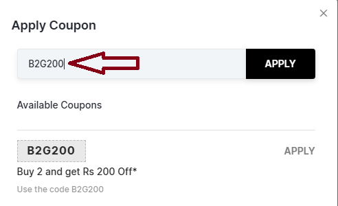 Coupon verification screenshot on Powerlook