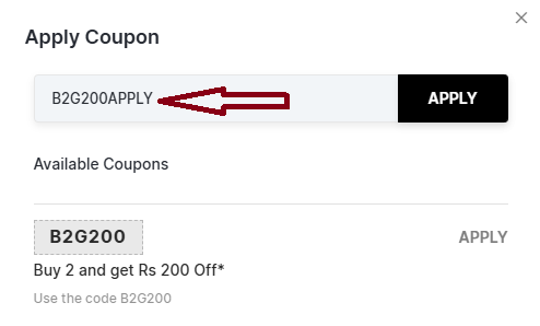 Coupon verification screenshot on Powerlook