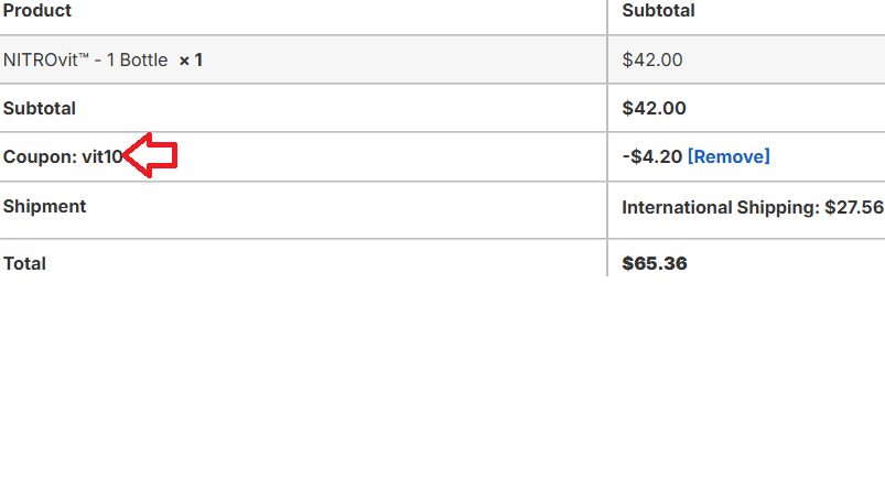 Coupon verification screenshot on Project Noo You