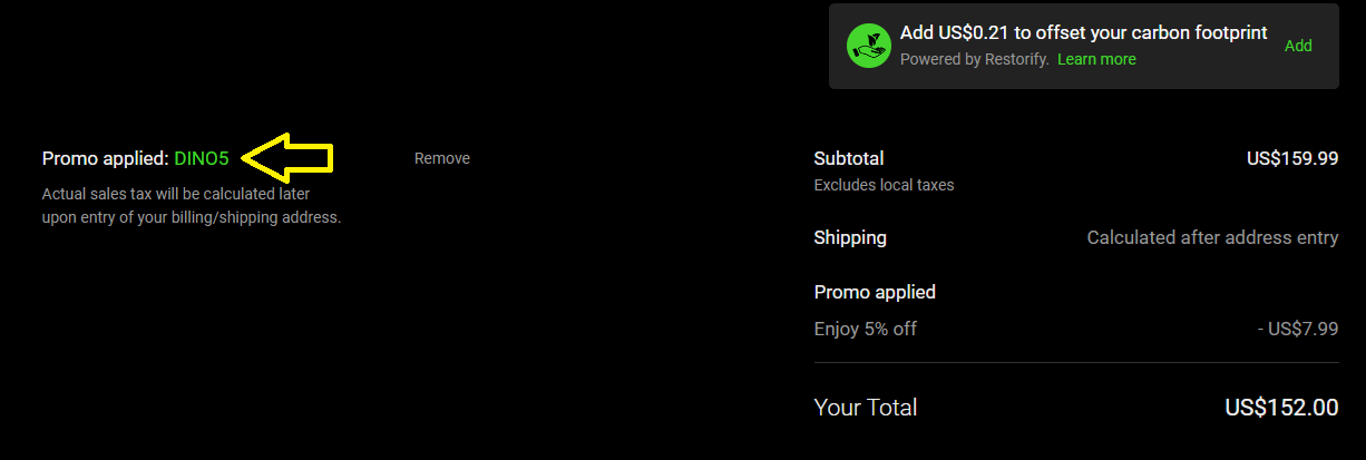 Coupon verification screenshot on Razer