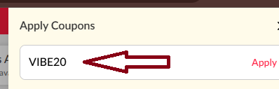 Coupon verification screenshot on Rentickle