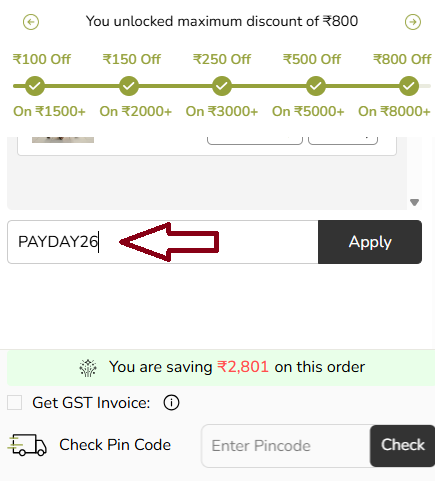 Coupon verification screenshot on R For Rabbit