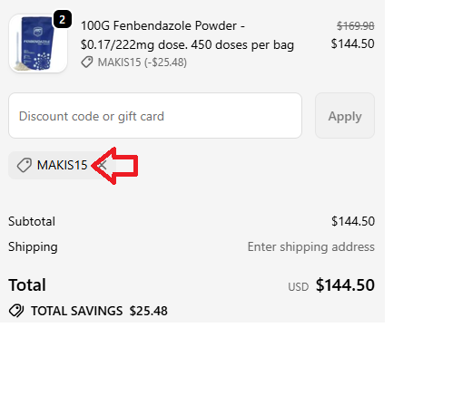 Coupon verification screenshot on Shop BP Life