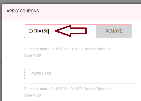 Coupon verification screenshot on Shyaway