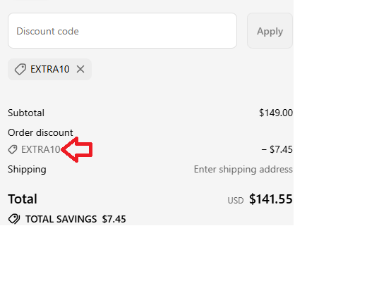 Screenshot of tested coupon for Simube