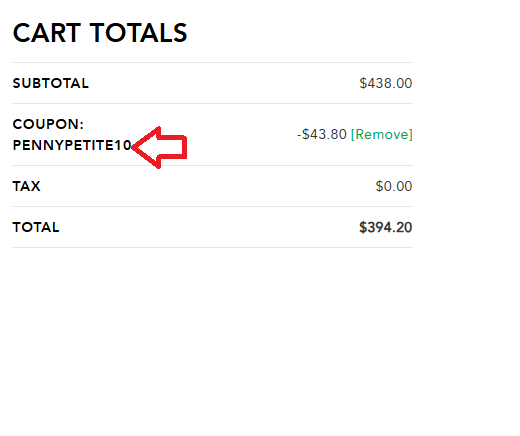 Coupon verification screenshot on SleepAndBeyond