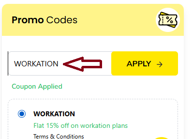 Coupon verification screenshot on The Hosteller