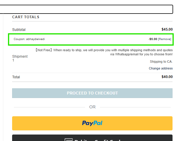 Coupon verification screenshot on TopGK Store