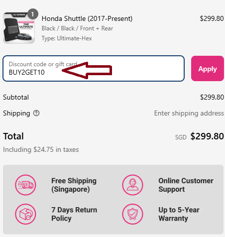 Screenshot of tested coupon for Trapo